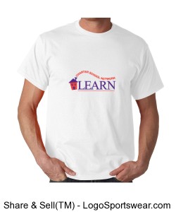 Adult LEARN T-Shirt (White) Design Zoom